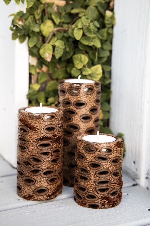 Banksia Pillar Tealight Candle Holder