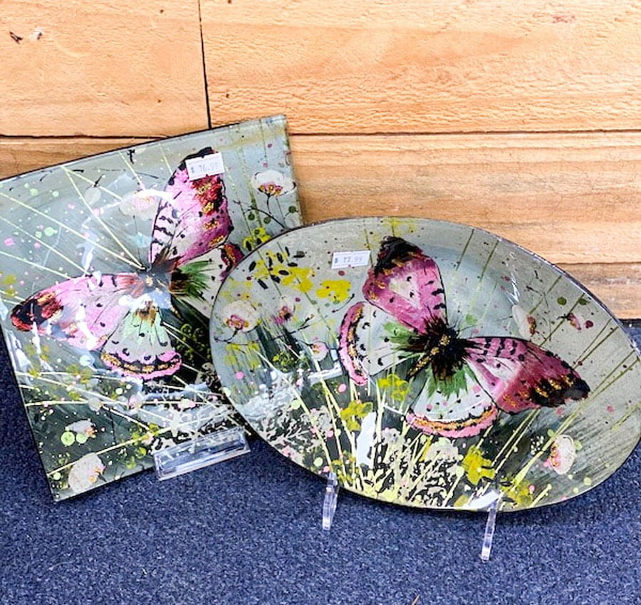 Painted Glass Plates