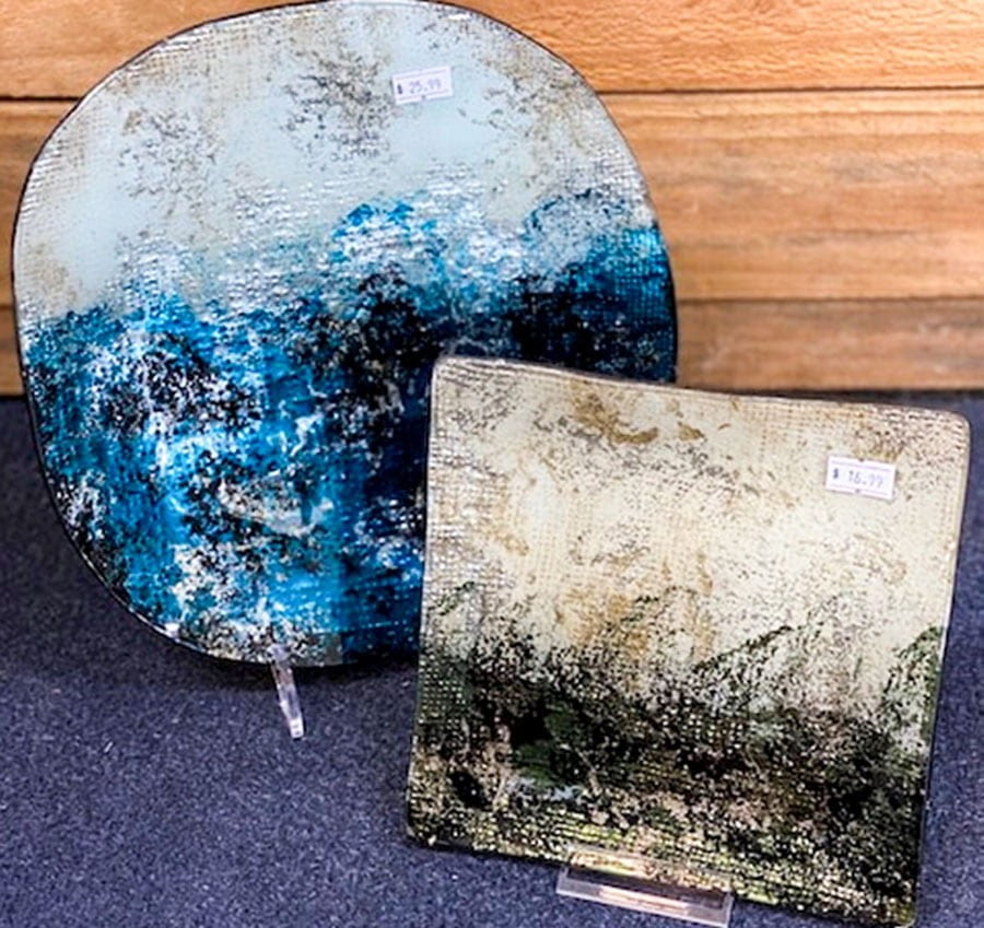 Painted Glass Plates