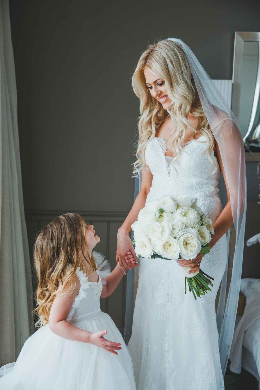 Bride and flower girl Central Coast NSW