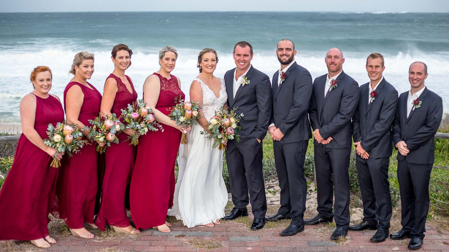 Beach wedding Forresters Beach NSW