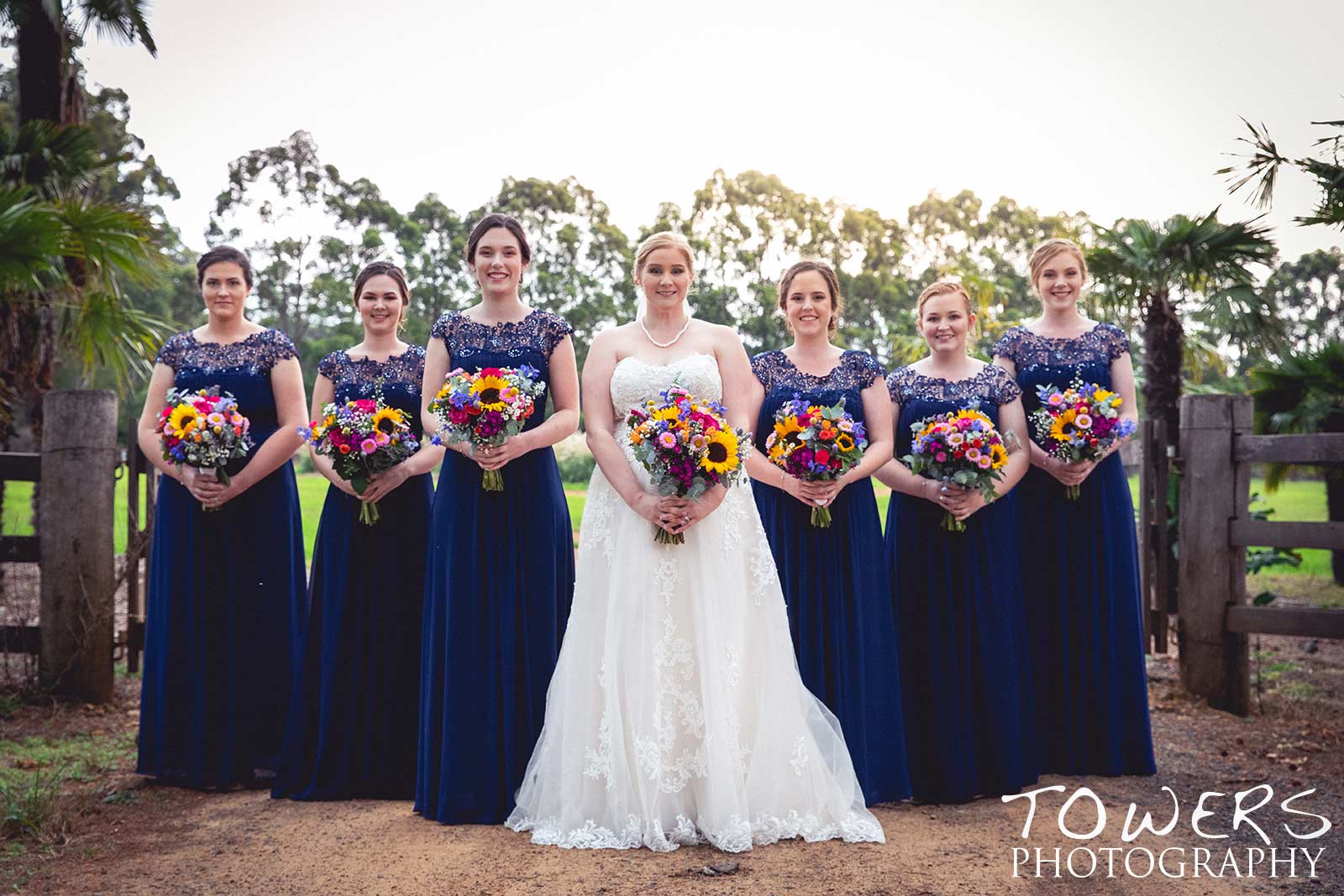 Colourful Bridal bouquet Terrigal beach central coast